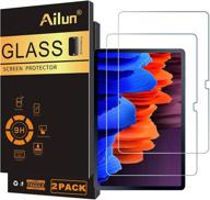 📱 ailun screen protector for galaxy tab a7 10.4 inch sm-t500/t505/t507 - 2 pack tempered glass, 9h hardness, ultra clear, anti scratch - case friendly logo