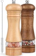 muuwooden salt and pepper grinder set - refillable, high-quality, wooden grinders logo