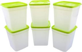 img 4 attached to 🥡 BPA-Free Reusable Food Storage Containers - Arrow: Freeze, Store, Reheat - Easy-to-Use Food Prep Containers with Lids, 1 Quart (4 Cups) - 6 Pack