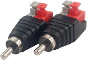 img 2 attached to 🔌 Jabinco (5-Pack) RCA Male Connector Adapter Jack Plug for Speaker Wire Cable to Audio