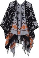 🧣 stylish vintage pattern tassel women's accessories for scarves & wraps logo