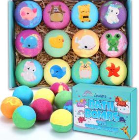 img 1 attached to 🛀 Bath Bombs for Kids with Surprise Inside - 12 Gift Set for Girls & Boys, Safe Bubble Bath Fizzies, Vegan Essential Oil Spa Fizz Balls Kit