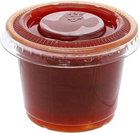 img 2 attached to 🍽️ Juvale 500-Pack of 1 Ounce Plastic Portion Control Cups with Lids for Jello Shots, Condiments, Sauces, and More