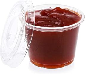 img 3 attached to 🍽️ Juvale 500-Pack of 1 Ounce Plastic Portion Control Cups with Lids for Jello Shots, Condiments, Sauces, and More