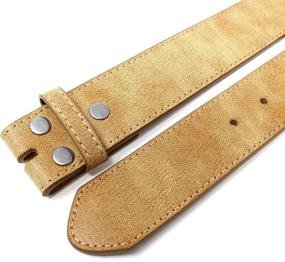 img 3 attached to 🏻 Rustic Charm and Durability for Men's Belts: Leather Vintage Distressed Texture Brown M Accessories