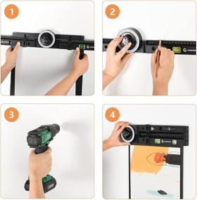 img 1 attached to CraftPro Woodworking Templates: Perfect for Accurate Protractor Measurements During Christmas Projects