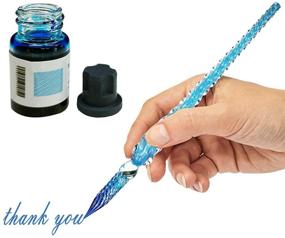 img 3 attached to Ручка для подарка VIVISKY Crystal Glass Ink - винтажная ручная дип-перо для письма и художественного оформления - четыре варианта цвета.