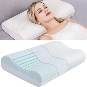 img 4 attached to 🌙 Adjustable VK Living Contour Memory Foam Pillow - Orthopedic Ergonomic Cervical Support for Side Sleepers, Neck Pain Relief, Back and Shoulder Pain Management, Sandwich Sleeping Pillow