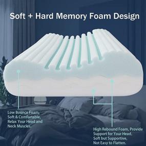 img 2 attached to 🌙 Adjustable VK Living Contour Memory Foam Pillow - Orthopedic Ergonomic Cervical Support for Side Sleepers, Neck Pain Relief, Back and Shoulder Pain Management, Sandwich Sleeping Pillow