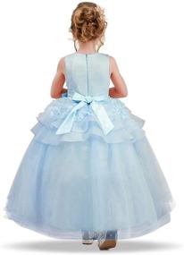 img 1 attached to Потрясающие платья для девочек NNJXD Принцессы на конкурсе красоты - без рукавов, с вышивкой, для детского бала