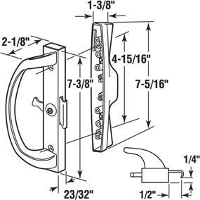 img 1 attached to 🚪 White Sliding Door Latch - Prime-Line Products C 1263, Clamp Type