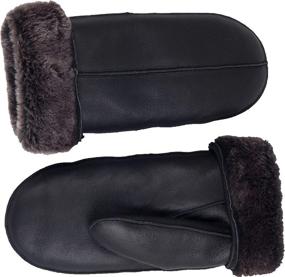 img 4 attached to Zavelio Premium Shearling Sheepskin Leather Men's Gloves & Mittens: Top-quality Accessories