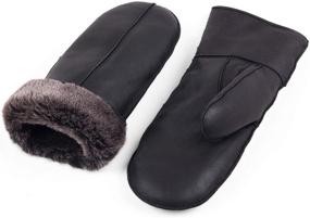 img 2 attached to Zavelio Premium Shearling Sheepskin Leather Men's Gloves & Mittens: Top-quality Accessories