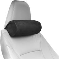 🚗 lebogner car headrest pillow: ultimate neck support cushion for pain relief, muscle tension, and cervical support. adjustable straps for car seat, home, and office. memory foam ergonomic design in classic black. logo