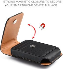 img 3 attached to 📱 Heavy Duty Leather Belt Clip Holster Pouch Case for Motorola One 5G Ace, One 5G, Moto Edge, Moto g Fast, Moto e, Edge+, Moto g Stylus, Moto g Power, Moto g Play, Moto Z4, Moto e6, Moto g7, One Hyper