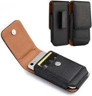 📱 heavy duty leather belt clip holster pouch case for motorola one 5g ace, one 5g, moto edge, moto g fast, moto e, edge+, moto g stylus, moto g power, moto g play, moto z4, moto e6, moto g7, one hyper logo