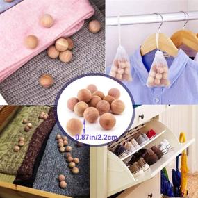 img 1 attached to 🌲 Brite Lightingtech Cedar Balls: Premium Red Cedar Balls for Closets and Drawers, 60PCs with 2 Satin Bags - Optimal Clothes Storage Solution