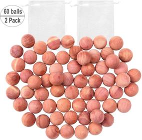 img 3 attached to 🌲 Brite Lightingtech Cedar Balls: Premium Red Cedar Balls for Closets and Drawers, 60PCs with 2 Satin Bags - Optimal Clothes Storage Solution