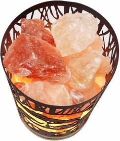 img 2 attached to Himalayan Salt Lamp Elephant Basket Himalayan / Hymilain Sea Salt Lamps Night Light Dimmable Switch Holiday Gift Stainless Steel Basket Elephant Decoration Kimisky(UL Certified