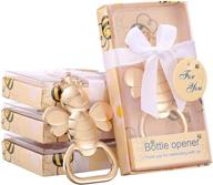 🍼 48-pack baby shower beer bottle openers - gold bee theme party favors for birthday decorations and bumble bee party supplies логотип