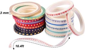 img 2 attached to 68 Pieces Journal Stencil Washi Tape and Journal Planner Pen Set for Scrapbook Journal Notebook Diary - DIY Plastic Drawing Template (Style B)