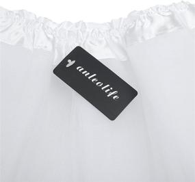 img 2 attached to Affordable Anleolife 12'' Ballet Tutu Dress: Birthday 🩰 Tutu Skirt for Ballet Dance, Mini Skirts in White