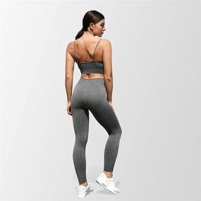 img 2 attached to 🧘 Stylish Women's Yoga Outfits: 2-Piece Set with Sports Bra and High Waist Legging - Get Active in Comfort!