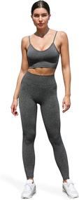 img 3 attached to 🧘 Stylish Women's Yoga Outfits: 2-Piece Set with Sports Bra and High Waist Legging - Get Active in Comfort!