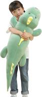 🦕 large 31.4" dinosaur plush toy pillow - soft stuffed animal doll for kids - lumbar support cushion - great gift for birthdays and valentine's day logo