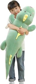 img 4 attached to 🦕 Large 31.4" Dinosaur Plush Toy Pillow - Soft Stuffed Animal Doll for Kids - Lumbar Support Cushion - Great Gift for Birthdays and Valentine's Day