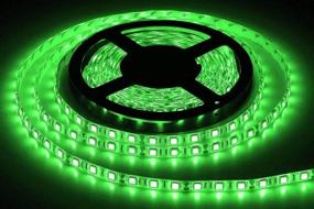 img 3 attached to 🟢 Brilliantly Bright Green LED Strip Light: iNextStation 16ft/5m SMD5050 300 LEDs, 12V Flexible Non-Waterproof LED Tape (Adapter Not Included)