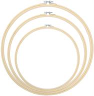 🧵 caydo set of 3 adjustable bamboo embroidery hoops - 8 inch, 10 inch, and 12 inch sizes; ideal for art craft handy sewing and cross stitch projects logo
