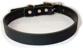 img 2 attached to 🐶 Thick Full Grain Leather Dog Collar for Sleepy Pups