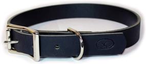 img 3 attached to 🐶 Thick Full Grain Leather Dog Collar for Sleepy Pups