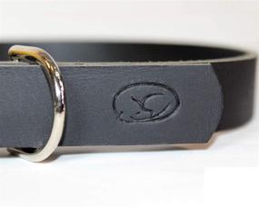 img 1 attached to 🐶 Thick Full Grain Leather Dog Collar for Sleepy Pups