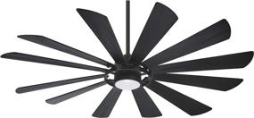 img 4 attached to 🌀 Minka Aire F870L-TCL Windmolen: 65" Smart Ceiling Fan with Light Kit, Textured Coal Finish