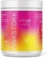 🌸 pink stork strongher protein: chocolate truffle protein powder for women - hair, skin, and nails support with collagen, whey protein, calcium, vitamins - women-owned, 21 servings logo