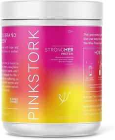 img 4 attached to 🌸 Pink Stork StrongHER Protein: Chocolate Truffle Protein Powder for Women - Hair, Skin, and Nails Support with Collagen, Whey Protein, Calcium, Vitamins - Women-Owned, 21 Servings