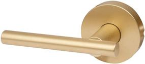 img 1 attached to 🚪 Sophisticated Satin Brass Dummy Door Lever: Designers Impressions Kain Design 77-3551