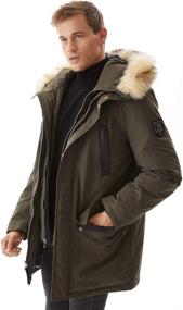 img 1 attached to 🧥 Stay Cozy in Style: Molemsx Men's Duck Down Parka Winter Jacket with Fur Hood XS-3XL