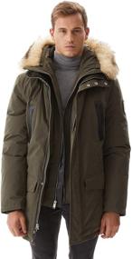 img 4 attached to 🧥 Stay Cozy in Style: Molemsx Men's Duck Down Parka Winter Jacket with Fur Hood XS-3XL