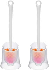 img 4 attached to Efficient Cleaning: MR.SIGA Ergonomic Handle Toilet Brush with Holder, 2-Pack