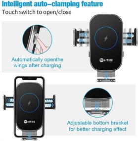 img 1 attached to 🔌 WAITIEE Wireless Car Charger - Fast Charging Automobile Chargers with Air Vent Dashboard Car Mount - Compatible with iPhone 12 Series/11/Pro Max and Samsung S10/S9/S8/S20 Series (Includes Quick Charge 3.0 Car Adapter) (CW16)