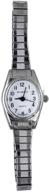 ladies classic silver stretch watch logo