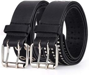 img 1 attached to Grommet Women Leather Double Buckle Women's Accessories