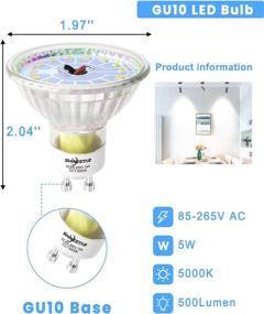 img 3 attached to SHINESTAR GU10 Glass Bulbs - 5000K
