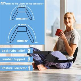 img 1 attached to 🎁 Relief and Support: Back Brace for Lower Back Pain - Perfect for Sciatica, Herniated Disc, Scoliosis and More - Improve Posture with Lumbar Support - Unisex Standard Size (Up to 63 inches)