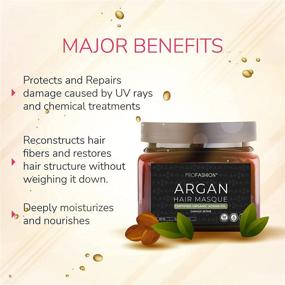 img 1 attached to 🌿 Revitalize and Repair: Profashion Hair Mask Argan Oil with Keratin Protein - Hydrating Damage Remedy for Damaged Hair - Ultra Moisturizing Hair Care 500ml