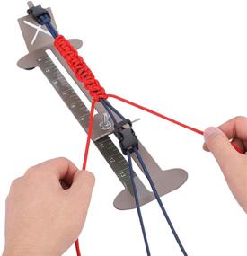 img 3 attached to Набор VGEBY Paracord Jig: инструмент для ремесла DIY с нержавеющей стальной рамой, плетеным веревком, пряжкой, карабином.