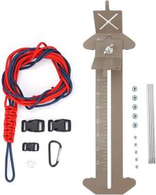 img 4 attached to VGEBY Paracord Jig Kit: DIY Craft Maker Tool with Stainless Steel Frame, Braided Rope, Buckle, Carabiner